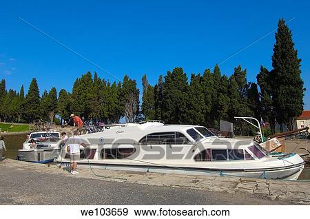 The Neuf Ecluses, Canal du Midi, Beziers, Herault, Languedoc-Roussillon, France View Large Photo Image Stock Photo - The Neuf Ecluses, Canal du Midi, Beziers, Herault, Languedoc-Roussillon, France. Fotosearch