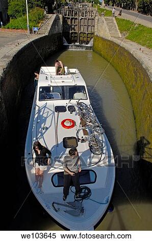 The Neuf Ecluses, Canal du Midi, Beziers, Herault, Languedoc-Roussillon, France View Large Photo Image Stock Photography - The Neuf Ecluses, Canal du Midi, Beziers, Herault, Languedoc-Roussillon, France. Fotosearch