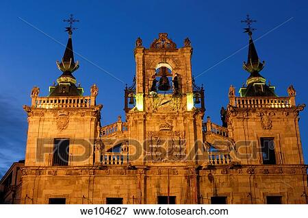 Town Hall, Astorga, Way of St James, Leon province, Castilla-Leon, Spain View Large Photo Image Stock Photo - Town Hall, Astorga, Way of St James, Leon province, Castilla-Leon, Spain. Fotosearch