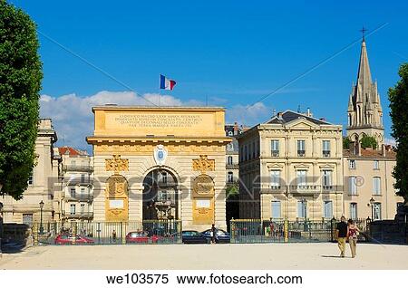 Triumphal Arch, Montpellier, Herault, Languedoc-Roussillon, France View Large Photo Image Stock Photography - Triumphal Arch, Montpellier, Herault, Languedoc-Roussillon, France. Fotosearch