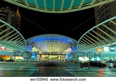 Vasco da Gama shopping mall at dusk, Parque das Nações, Lisbon, Portugal View Large Photo Image Stock Photography - Vasco da Gama shopping mall at dusk, Parque das Nações, Lisbon, Portugal. Fotosearch