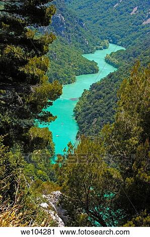 Verdon Gorge river canyon, Verdon Regional Natural Park, Provence-Alpes-Cote-d´Azur, France View Large Photo Image Stock Image - Verdon Gorge river canyon, Verdon Regional Natural Park, Provence-Alpes-Cote-d´Azur, France. Fotosearch