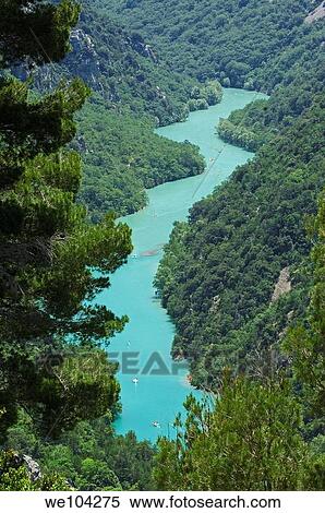 Verdon Gorge river canyon, Verdon Regional Natural Park, Provence-Alpes-Cote-d´Azur, France View Large Photo Image Stock Photography - Verdon Gorge river canyon, Verdon Regional Natural Park, Provence-Alpes-Cote-d´Azur, France. Fotosearch