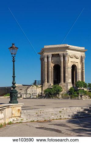 Water tower, Promenade du Peyrou, Montpellier, Herault, Languedoc-Roussillon, France View Large Photo Image Stock Image - Water tower, Promenade du Peyrou, Montpellier, Herault, Languedoc-Roussillon, France. Fotosearch