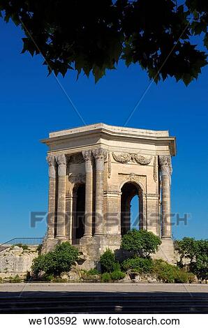 Water tower, Promenade du Peyrou, Montpellier, Herault, Languedoc-Roussillon, France View Large Photo Image Stock Image - Water tower, Promenade du Peyrou, Montpellier, Herault, Languedoc-Roussillon, France. Fotosearch