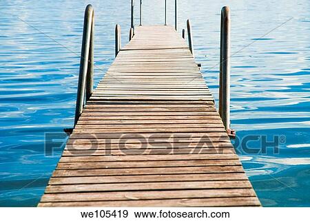 Wooden jetty by a lake, Sweden View Large Photo Image Stock Photo - Wooden jetty by a lake, Sweden. Fotosearch