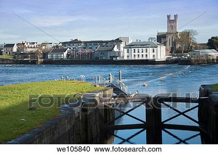 A lock on the Shannon river estuary at the city of Limerick, Republic of Ireland View Large Photo Image Stock Image - A lock on the Shannon river estuary at the city of Limerick, Republic of Ireland. Fotosearch