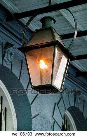 Antique wrought iron gas lanterns in the French Quarter district of New Oreans Louisiana View Large Photo Image Stock Image - Antique wrought iron gas lanterns in the French Quarter district of New Oreans Louisiana. Fotosearch