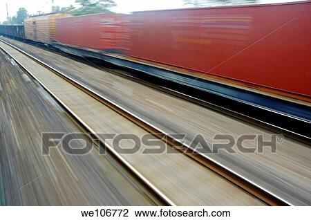 Blurry carriages of a freight train travelling at high speed, China View Large Photo Image Stock Image - Blurry carriages of a freight train travelling at high speed, China. Fotosearch