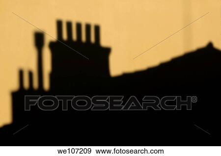 Chimneys silhouetted against the evening sky, Marseille, France View Large Photo Image Stock Photo - Chimneys silhouetted against the evening sky, Marseille, France. Fotosearch