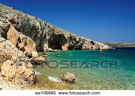 Cliffs in Koromacna Bay near Belej village on Cres Island, Croatia View Large Photo Image Stock Photography - Cliffs in Koromacna Bay near Belej village on Cres Island, Croatia. Fotosearch