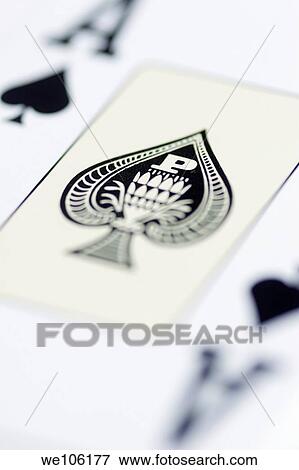Close up Ace of Spades playing card View Large Photo Image Stock Photo - Close up Ace of Spades playing card. Fotosearch