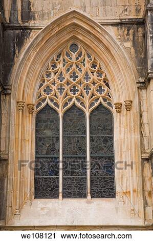 Close-up of a glass pane window and architectural details of the Santa Maria da Vitoria Monastery, Batalha, Portugal, Europe View Large Photo Image Stock Image - Close-up of a glass pane window and architectural details of the Santa Maria da Vitoria Monastery, Batalha, Portugal, Europe. Fotosearch