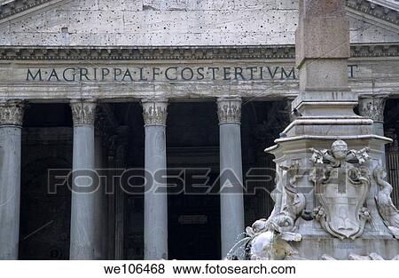 Columnar structure of the facade of the Pantheon, Rome, Italy View Large Photo Image Stock Photo - Columnar structure of the facade of the Pantheon, Rome, Italy. Fotosearch