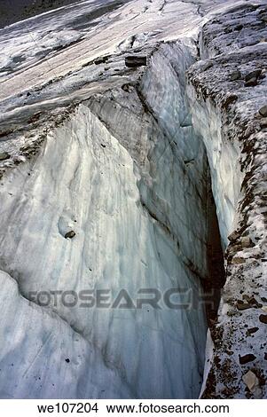 Crevice at Grinnell Glacier in the Glacier National Park, Montana, USA View Large Photo Image Picture - Crevice at Grinnell Glacier in the Glacier National Park, Montana, USA. Fotosearch