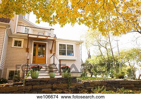 Exterior of New England Home Scituate, Massachusetts View Large Photo Image Picture - Exterior of New England Home Scituate, Massachusetts. Fotosearch