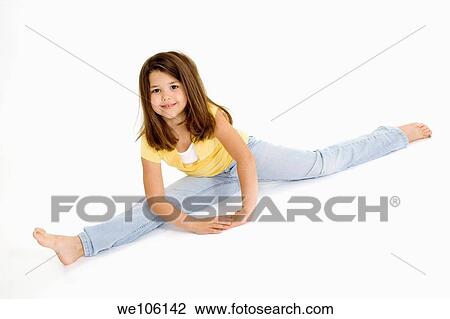 Five year old female child sitting on white background smiling wearing casual clothes View Large Photo Image Stock Image - Five year old female child sitting on white background smiling wearing casual clothes. Fotosearch