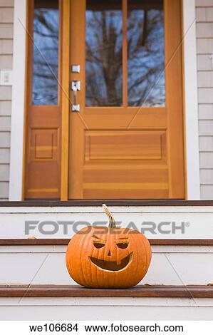 House with Pumpkins View Large Photo Image Picture - House with Pumpkins. Fotosearch