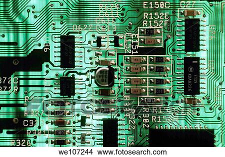Integrated circuit board from a computer View Large Photo Image Picture - Integrated circuit board from a computer. Fotosearch