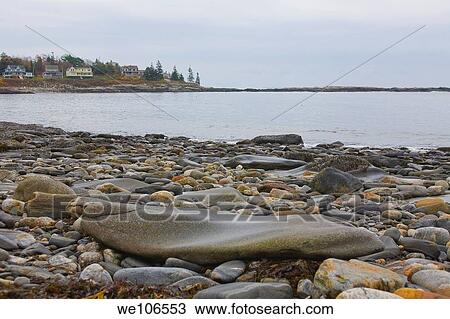 Stock Image - Maine Coast Bristol, Maine. Fotosearch