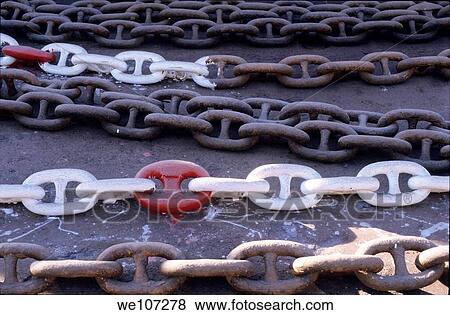 Metal chains being painted at the shipyard in Marseille, France View Large Photo Image Stock Photo - Metal chains being painted at the shipyard in Marseille, France. Fotosearch