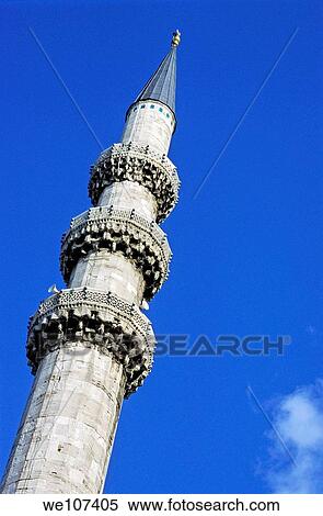 Minaret belonging to the famous Süleymaniye Mosque, Istanbul, Turkey View Large Photo Image Stock Photography - Minaret belonging to the famous Süleymaniye Mosque, Istanbul, Turkey. Fotosearch