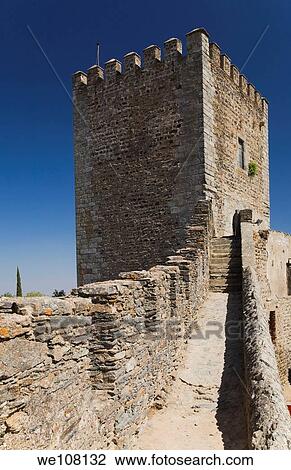 Old stone rampart wall and parapet at the Castle in Monsaraz, Portugal, Europe View Large Photo Image Stock Image - Old stone rampart wall and parapet at the Castle in Monsaraz, Portugal, Europe. Fotosearch