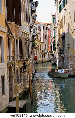 One of many canals with typical Venusian architecture in Venice Italy View Large Photo Image Stock Photography - One of many canals with typical Venusian architecture in Venice Italy. Fotosearch