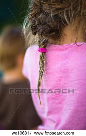 Stock Photo - Pony Tail on Girl Model Release RF 09-07 no Property Release. Fotosearch