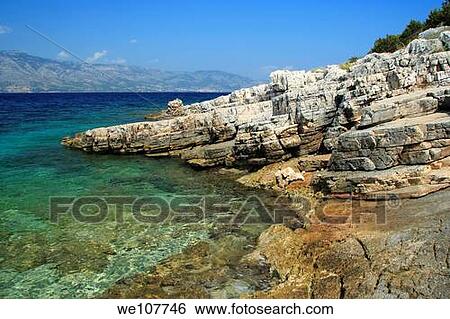 Rocky coast of Kabal Peninsula north of Stari Grad on Hvar Island, Croatia View Large Photo Image Stock Photograph - Rocky coast of Kabal Peninsula north of Stari Grad on Hvar Island, Croatia. Fotosearch