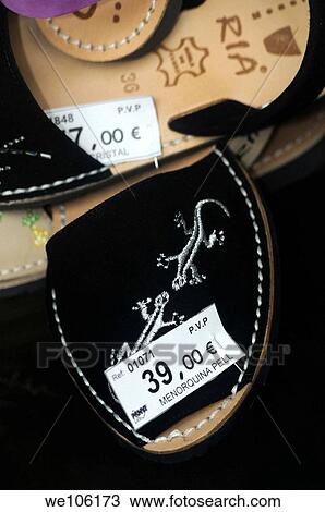 Stock Image - Sandal for sale. Fotosearch