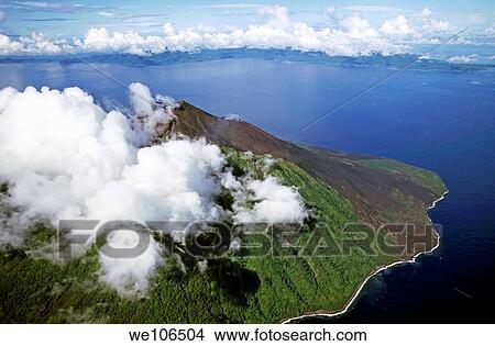 Smoking volcano of Lopevi Island, Vanuatu View Large Photo Image Picture - Smoking volcano of Lopevi Island, Vanuatu. Fotosearch