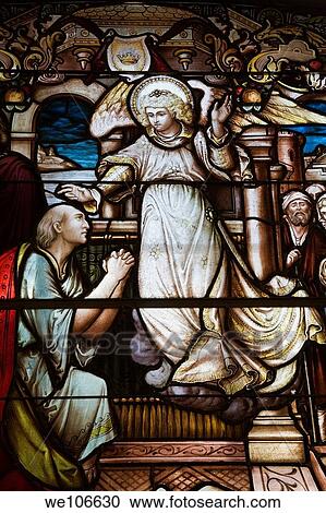 Stained Glass window depicting a Religious scene, Cathedral of the Holy Trinity, Quebec City, Quebec, Canada View Large Photo Image Stock Image - Stained Glass window depicting a Religious scene, Cathedral of the Holy Trinity, Quebec City, Quebec, Canada. Fotosearch