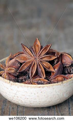 Stock Image - Star Anise in Bowl. Fotosearch