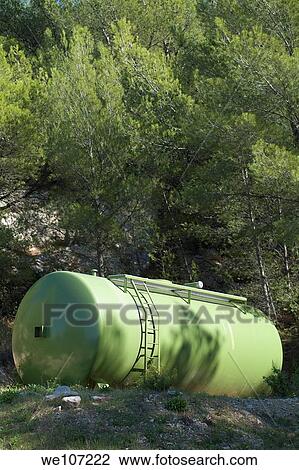 Storage tank in a forest, Marseille, France View Large Photo Image Stock Image - Storage tank in a forest, Marseille, France. Fotosearch