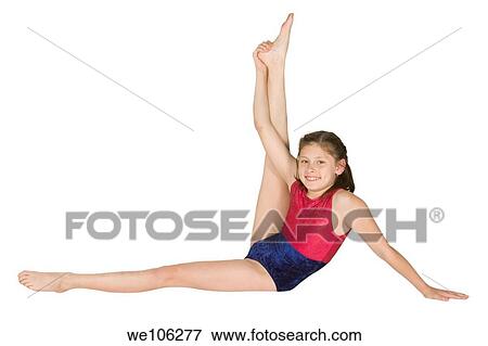 Ten year old caucasian girl in gymnastics poses View Large Photo Image Stock Photo - Ten year old caucasian girl in gymnastics poses. Fotosearch