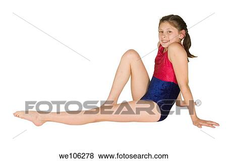 Ten year old caucasian girl in gymnastics poses View Large Photo Image Stock Photo - Ten year old caucasian girl in gymnastics poses. Fotosearch