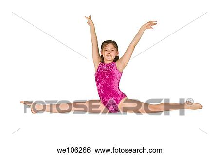 Ten year old caucasian girl in gymnastics poses View Large Photo Image Stock Photograph - Ten year old caucasian girl in gymnastics poses. Fotosearch