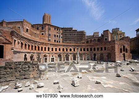 The ruins of the world famous Trajan´s Markets Rome Italy View Large Photo Image Stock Image - The ruins of the world famous Trajan´s Markets Rome Italy. Fotosearch