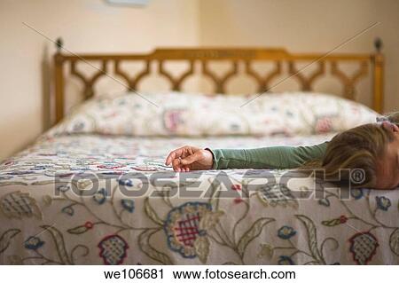 Woman on Bed View Large Photo Image Stock Image - Woman on Bed. Fotosearch