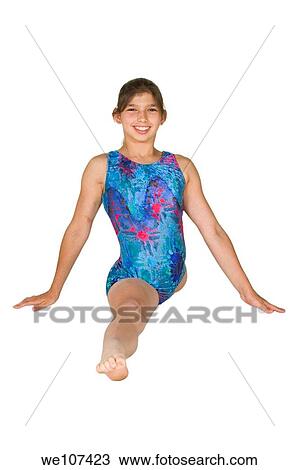 12 year old caucasian girl in gymnastics poses View Large Photo Image Stock Image - 12 year old caucasian girl in gymnastics poses. Fotosearch