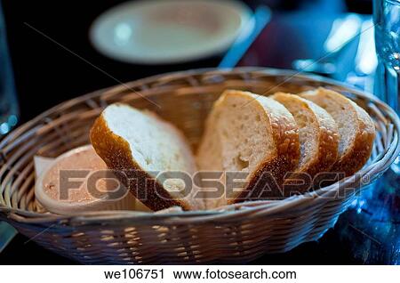 A basket of bread on a restaurant table, New York City, USA View Large Photo Image Stock Image - A basket of bread on a restaurant table, New York City, USA. Fotosearch