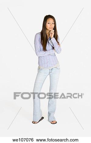 Asian woman thinking or wondering View Large Photo Image Stock Photograph - Asian woman thinking or wondering. Fotosearch