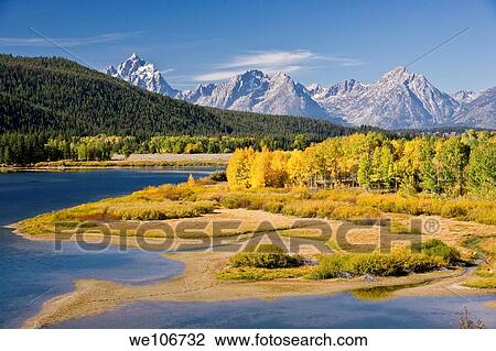 Autumn foliage in the Grand Teton mountain range View Large Photo Image Stock Image - Autumn foliage in the Grand Teton mountain range. Fotosearch