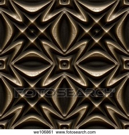 Stock Image - bronze seamless tileable decorative background pattern. Fotosearch