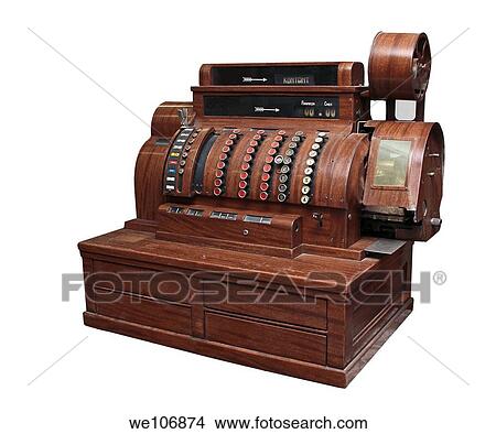 Picture - cash register 20 century, from the beginning. Fotosearch