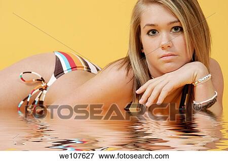 Caucasian teen in swimsuit View Large Photo Image Stock Photo - Caucasian teen in swimsuit. Fotosearch