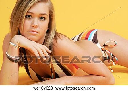 Caucasian teen in swimsuit View Large Photo Image Stock Photo - Caucasian teen in swimsuit. Fotosearch