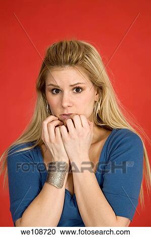 Caucasian woman showing facial expressions in a studio View Large Photo Image Stock Image - Caucasian woman showing facial expressions in a studio. Fotosearch