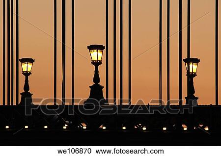 Chain Bridge in Budapest for three lights at dusk View Large Photo Image Stock Image - Chain Bridge in Budapest for three lights at dusk. Fotosearch